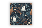 Whimsical Ghost Botanical Pattern, a Pattern Graphic by FloridPrintables (Thumbnail 6 of 9)