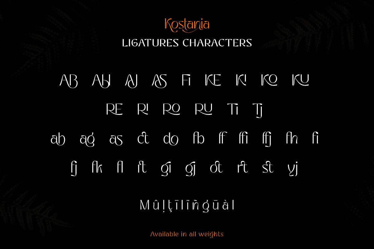 Kostania - Unique Display Font, a Sans Serif Font by Ekahermawan (Photo 12 of 13)