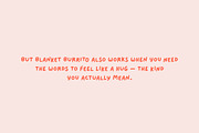 Blanket Burrito — Handwritten Font, a Handwritten Font by Font Buyers Anonymous (Thumbnail 8 of 21)