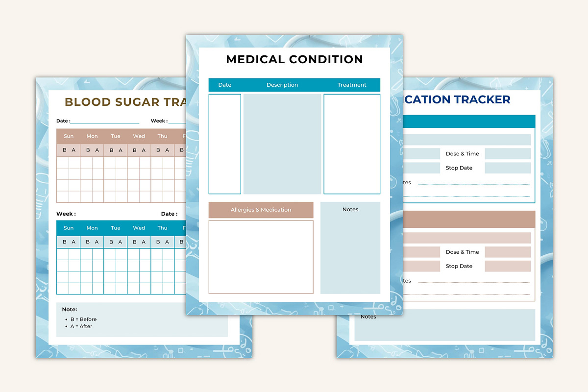 2026 Medical Tracker Mega Bundle, a Stationery Template by Designmela01 (Photo 7 of 10)