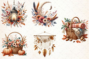 Boho Autumn Clipart, an Illustration by Libby Wishes (Thumbnail 5 of 6)