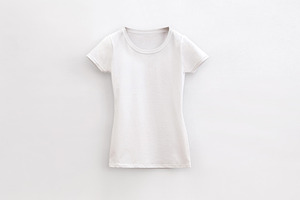 round neck lady fit white t-shirt