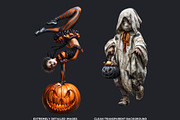 Hallowmere Halloween RPG characters, a Seasonal Illustration by ThatsDesignArt (Thumbnail 3 of 17)