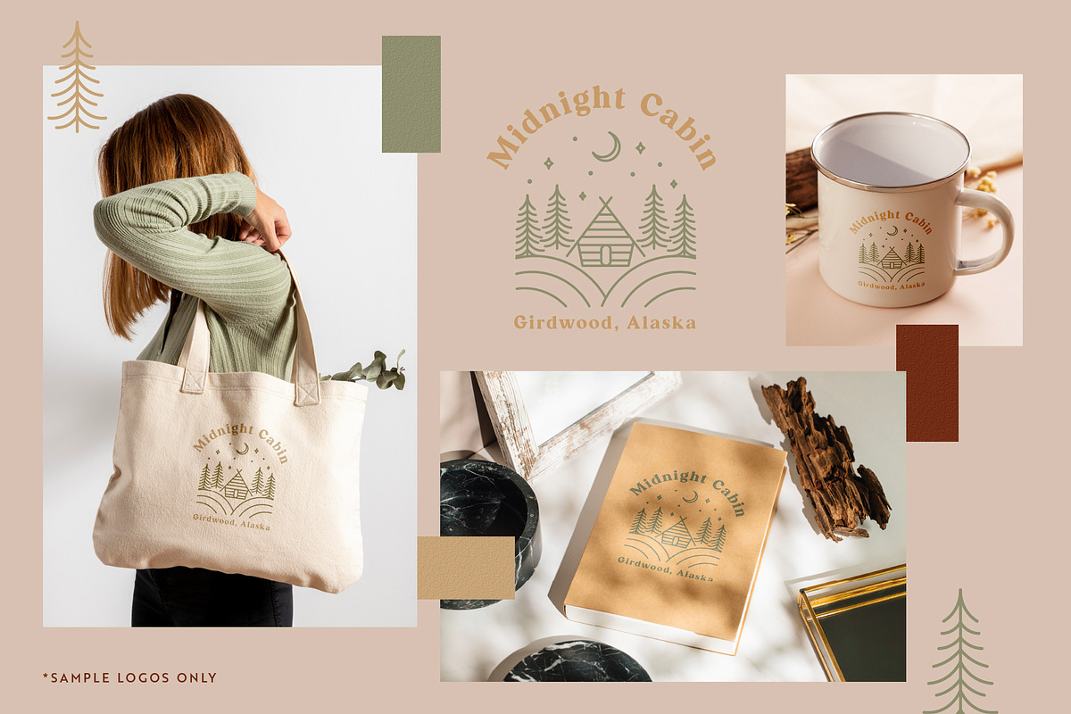 Adventure Line Art Graphic Set, a Branding & Logo Template by Ellen Carty Design (Photo 7 of 13)