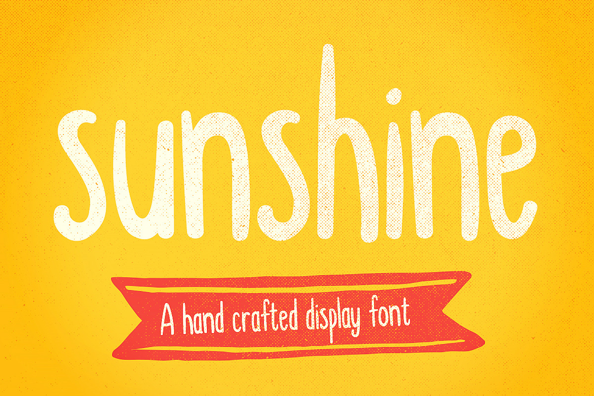 Display font Sunshine hand drawn, a Font by Itsmesimon (Photo 1 of 5)
