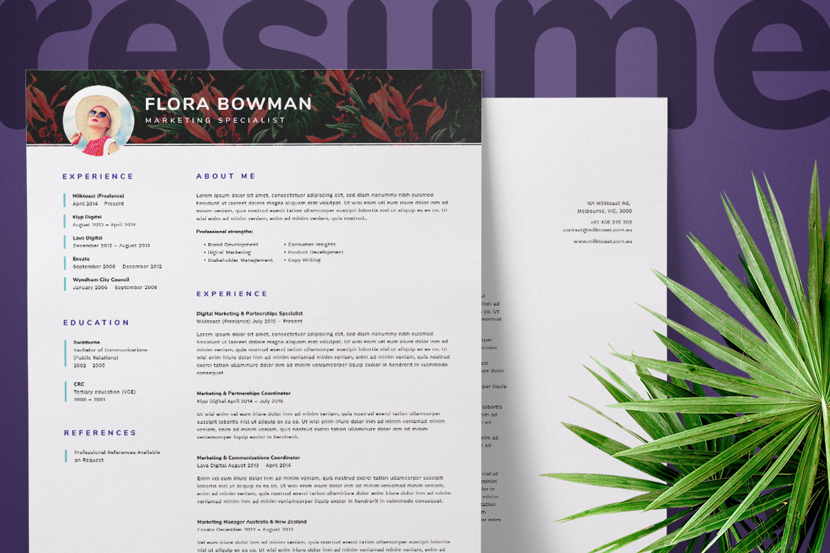 Resume/CV and Cover Letter, a Resume Template by Milktoast (Photo 3 of 4)