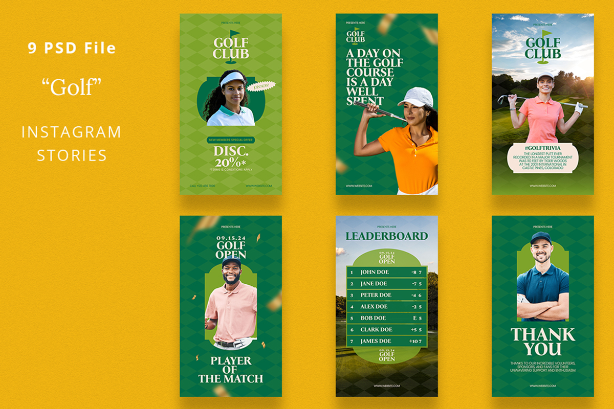 Golf Competition Canva & Instagram, a Social Media Template by Attype (Photo 3 of 4)