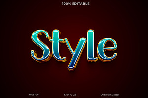 3d text effect style, a Layer Style Add-On by Imamul001