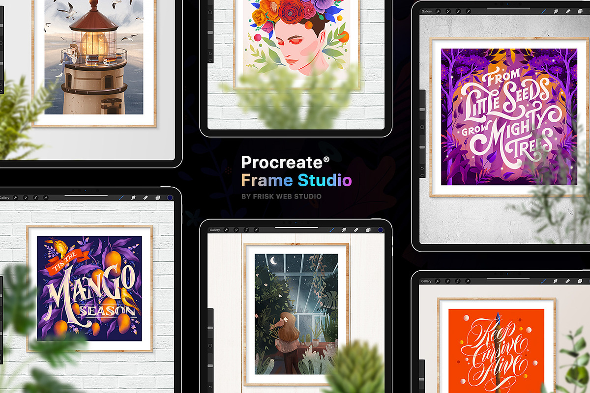 Procreate Frame Studio — Mockups, a Product Mockup by Frisk Shop (Photo 2 of 15)