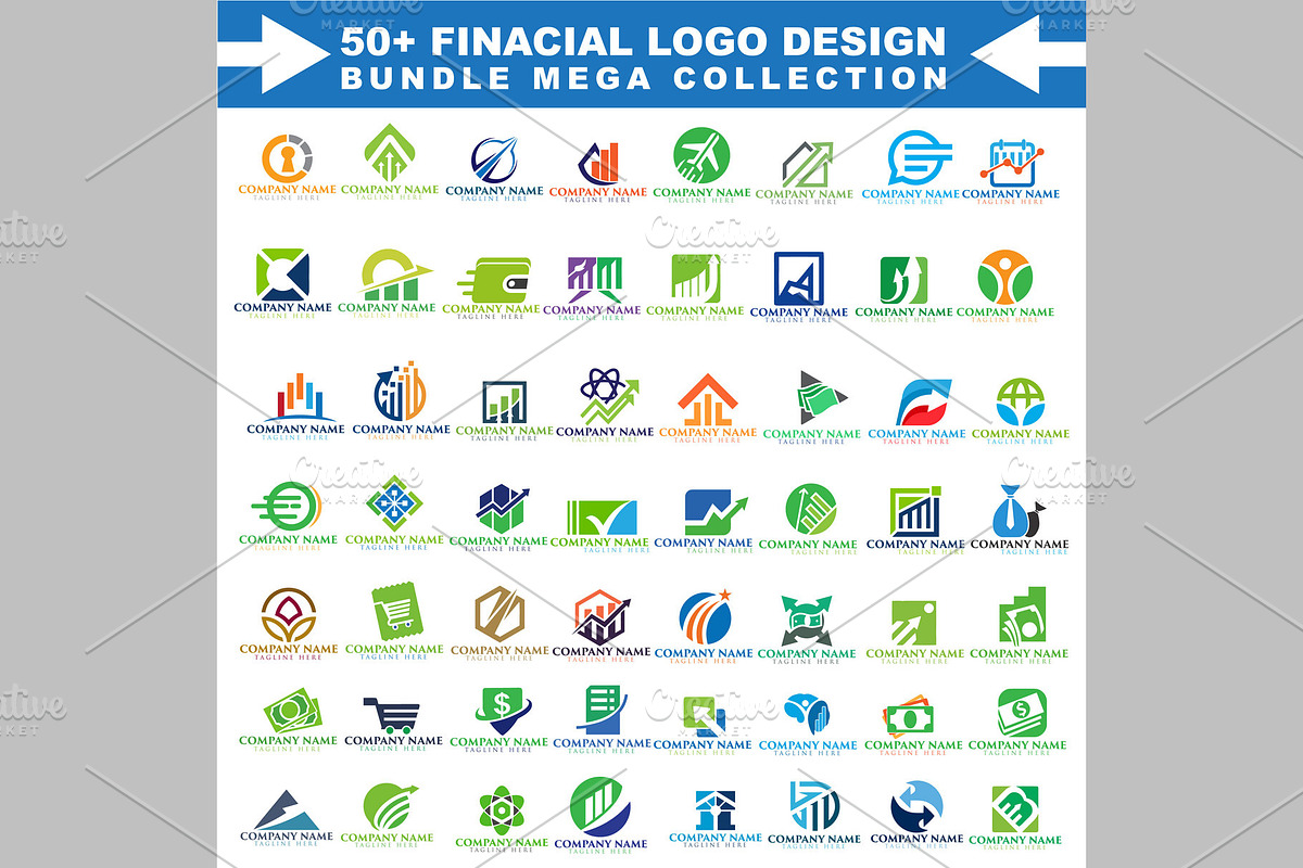 Mega Collection of 50+ Finance, a Branding & Logo Template by ArmanHossen75