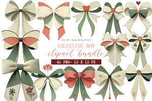 Valentine Bow Clipart, an Illustration by DreamArtGraphic