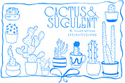 Cactus & Succulent lineart, a Decorative Illustration by Carpet Tapete Pretzel (Thumbnail 1 of 7)