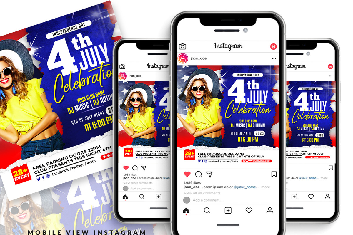 4th of July Flyer, a Flyer Template by AfzaalGraphics (Photo 2 of 2)