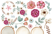 Watercolor embroidery clipart., an Illustration by Mary (Thumbnail 2 of 5)
