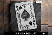 Ace of Spades Symbol Vintage Playing, a Background Graphic by LaseredNinja (Thumbnail 4 of 7)