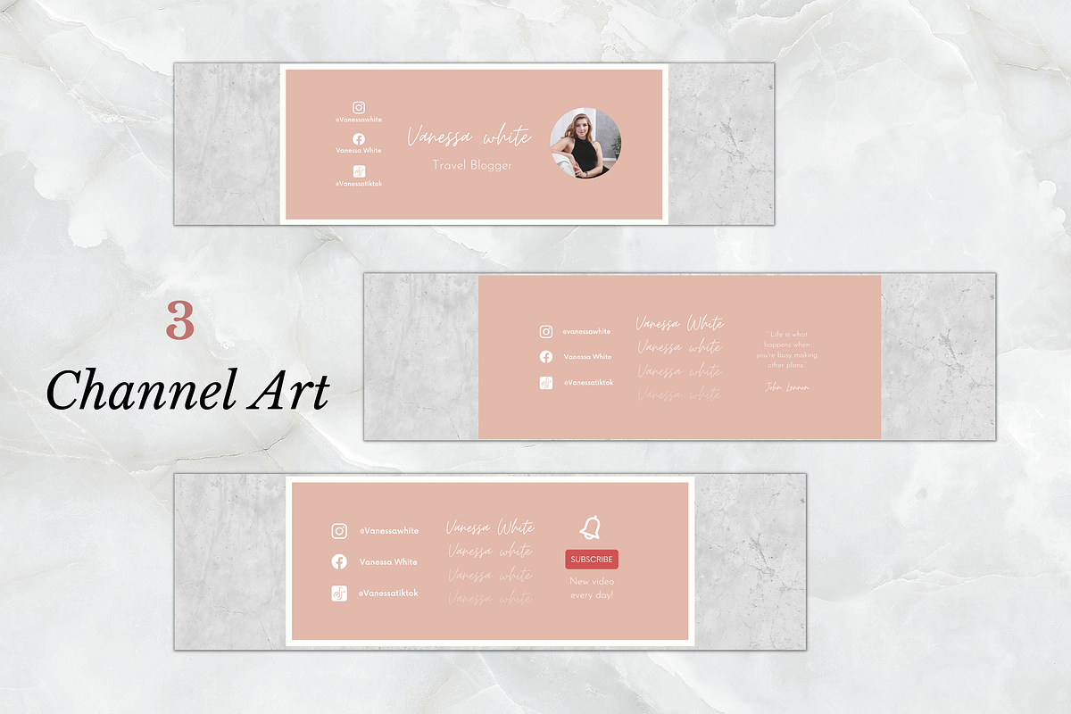 Youtube Branding Kit For Canva, a Social Media Template by PittaFinePrint (Photo 2 of 7)