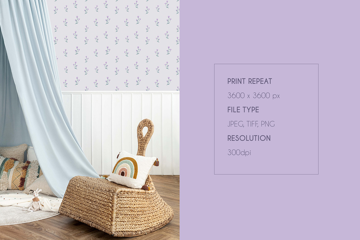 Purple spring - 2 seamless patterns, a Pattern Graphic by DijanaDesignShop (Photo 2 of 6)