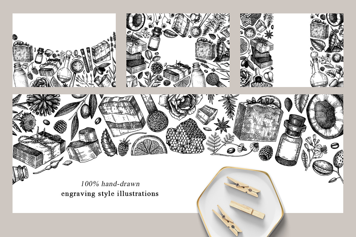 Hand-Drawn Soap Making Vector Set, a Healthcare Illustration by Yevheniia (Photo 7 of 11)