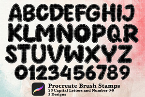 Dash Line Border Letter Brush Stamps