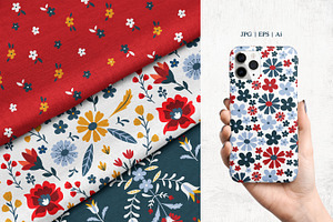 Scandinavian Folk Floral Collection