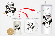 Chef Panda Clipart, a Graphic by Artnoy (Thumbnail 4 of 5)