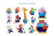 school animals kit, an Animal Illustration by Funnystore (Thumbnail 2 of 12)