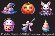 Cute Pastel Spooky Halloween Clipart, an Illustration by RobertsArt (Thumbnail 2 of 7)