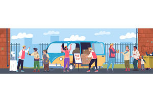 Homeless service. Volunteer, a Person Illustration by Stock-Smart-Start