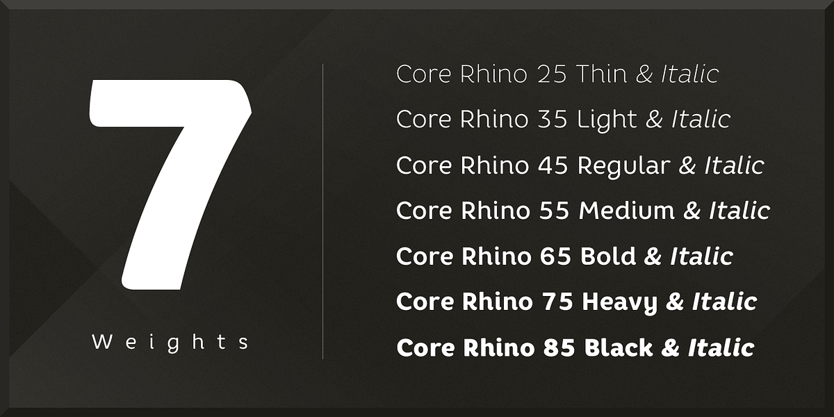 Core Rhino, a Sans Serif Font by S-Core (Photo 2 of 5)