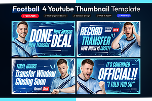 Football Transfer Thumbnail Pack, a Social Media Template by OnurDemircan