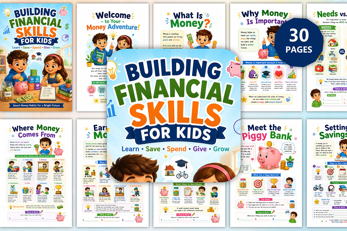 Building Financial Skills for Kids, a Stationery Template by Designmela01 (Photo 1 of 4)
