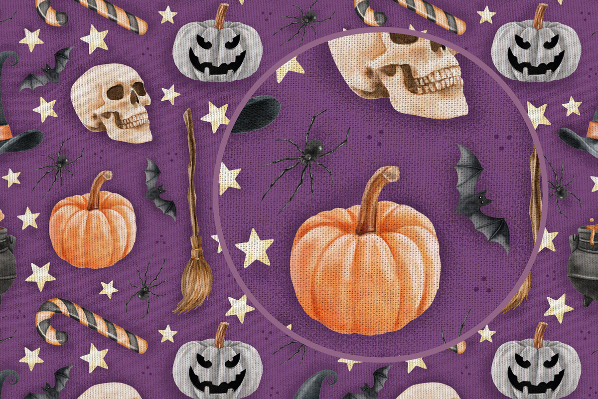 Halloween Seamless Pattern for Craft, a Pattern Graphic by Kreeya Art Shop (Photo 7 of 11)