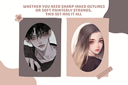 Perfect Hair Brushes for Procreate, a Brush Add-On by Cozy Brushery (Thumbnail 9 of 9)