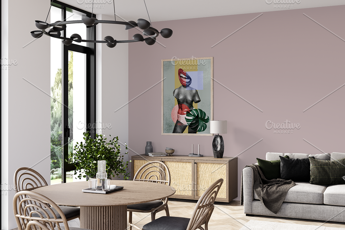 Poster mockup in living room, a Household Mockup by Hunny Badger (Photo 2 of 5)