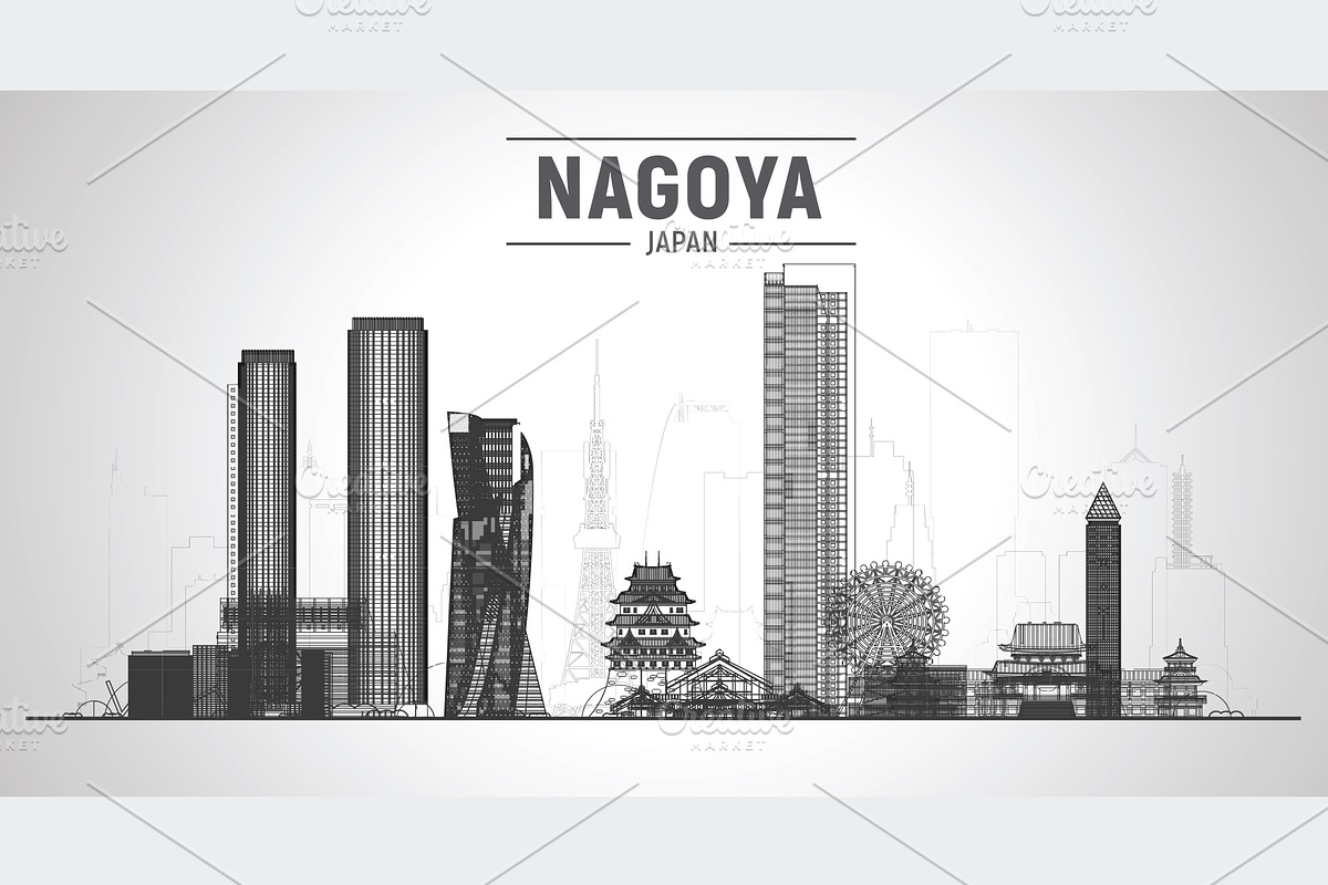Nagoya Japan skyline, a Work Illustration by Sky and glass (Photo 5 of 6)