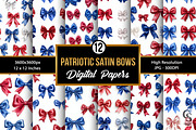 Patriotic Satin Bows Patterns, a Pattern Graphic by Creative Store (Thumbnail 1 of 5)