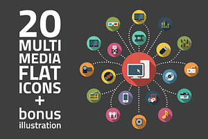 Multimedia Flat Icons