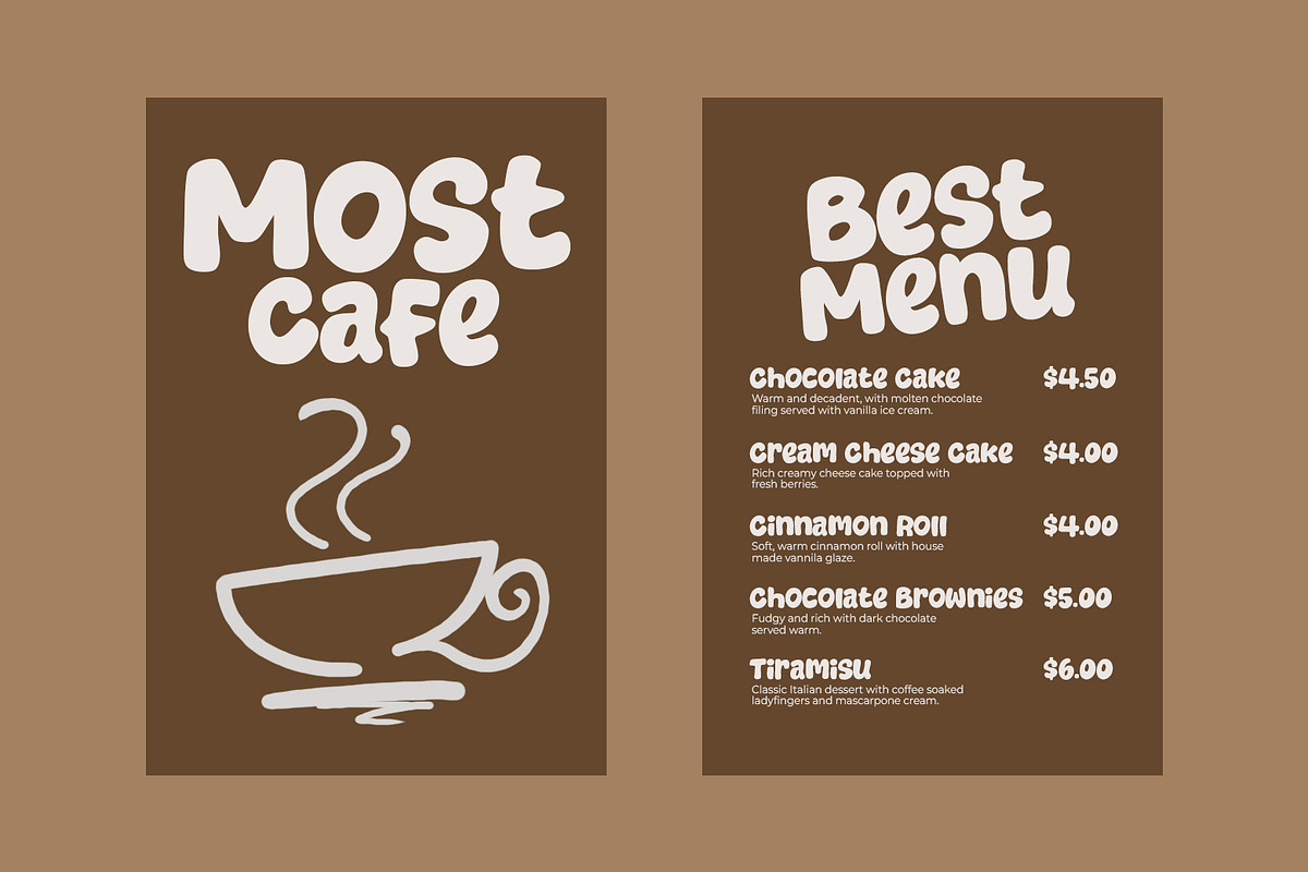 Suka Cofe - Display Food Font, a Handwritten Font by khurasan (Photo 3 of 6)
