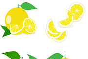 Set of compositions of lemon, an Object Graphic by Orangepencil (Thumbnail 3 of 6)