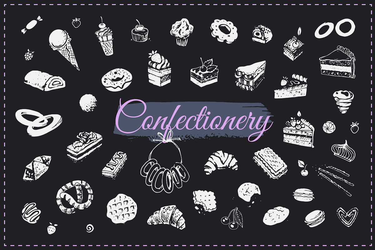 Hand-drawn Cooking and Food Icons, a Decorative Illustration by Margo Miller (Photo 30 of 48)