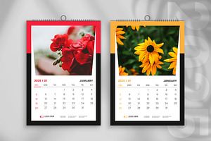2025 wall calendar design template, a Stationery Template by Tanmoy Topu