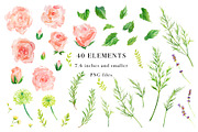 Soft Florals Watercolor Design Set, an Illustration by Art by Lin (Thumbnail 2 of 7)