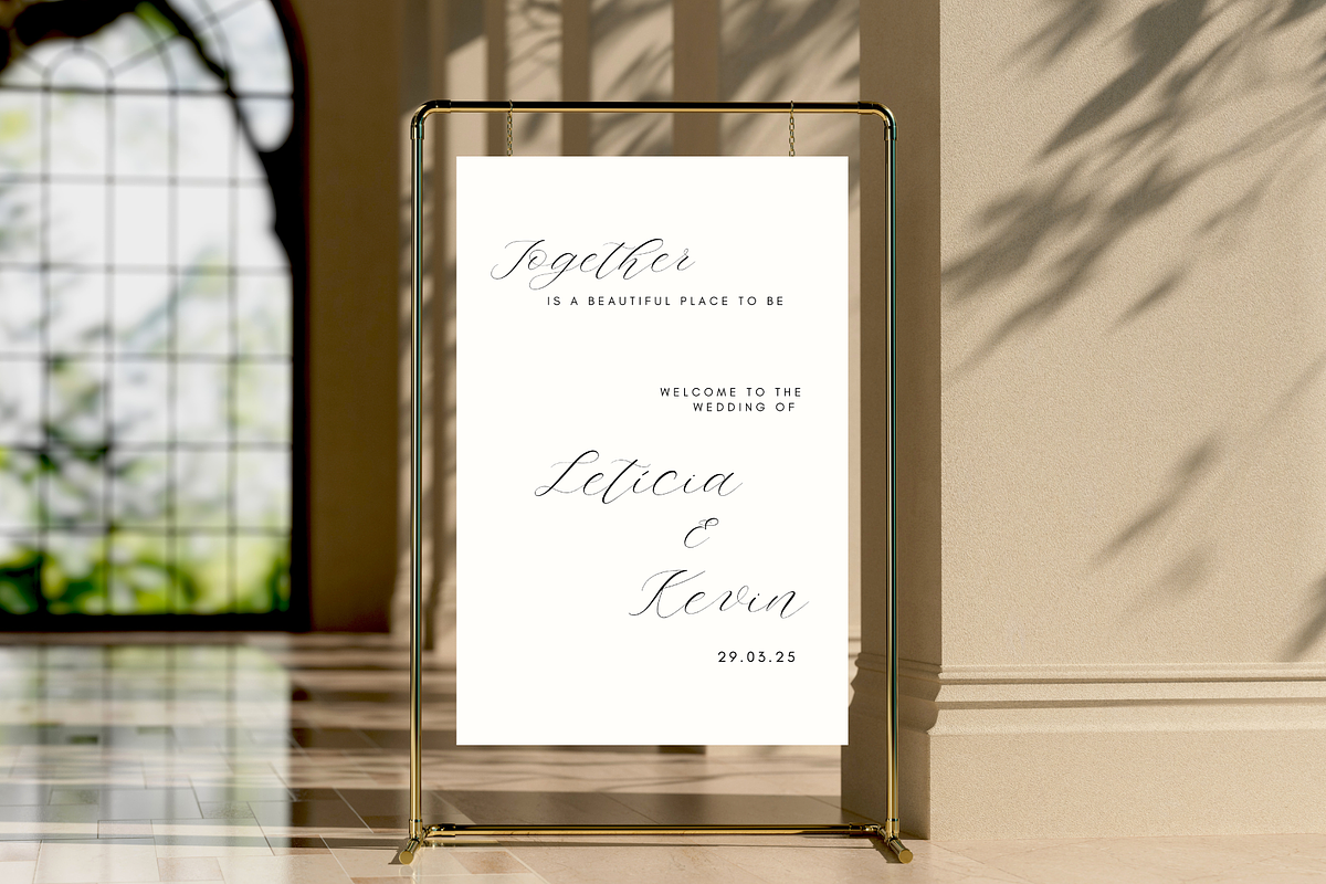Wedding Minimalist Welcome Sign, an Invitation Template by TheSimplySereneShop (Photo 1 of 9)