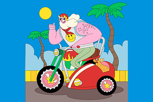 Bike Riding Full Illustration, an Illustration by graphicook