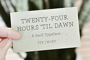 Twenty-Four Hours 'Til Dawn Font, a Serif Font by Hannah Marks (Thumbnail 1 of 3)