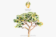 Watercolor tropical clipart set, a Decorative Illustration by Patishop Art (Thumbnail 8 of 10)