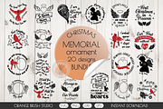 Christmas Memorial Ornament Bundle, an Illustration by Orange Brush Studio (Thumbnail 1 of 6)