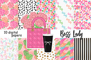 Girl Boss Digital Paper, a Pattern Graphic by GlamArtZhanna (Thumbnail 2 of 3)