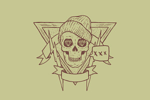 Old School Skateboarding Vector Pack