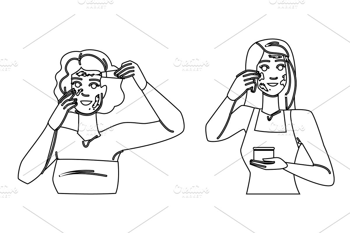 blemish acne cream vector, a Person Illustration by pikepicture